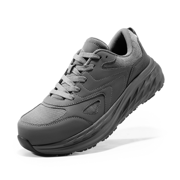 Men's Comfortable Steel Toe Work Shoes - GREY -  0